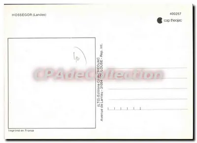 Panorama de Hossegor — Editor: (LTO) Éditions Larrieu, 31094 Toulouse — Verso