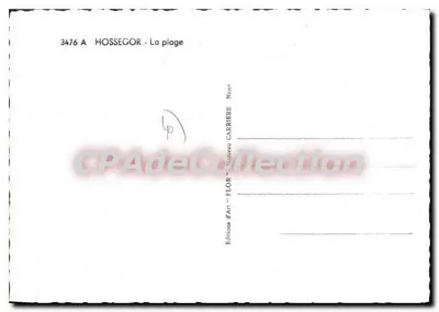Hossegor - A praia — Edições d'Art Flor, Niort, n° 3476 A — Verso