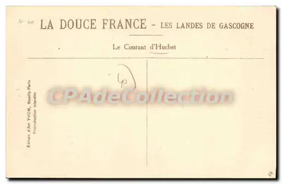 O Corrente de Huchet — As Landas da Gasconha — Edição de Arte YVON, Neully-sur-Marne — Verso