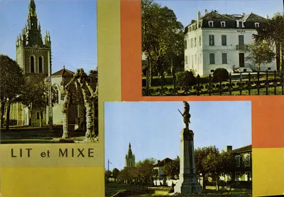 Lit-et-Mixe — Igreja, Prefeitura, Monumento aos Mortos — Éditions Modernes « Théâtre »