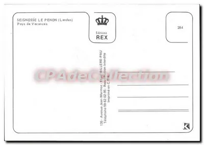 Seignosse Le Penon — Terra de Férias — Edições REX n°284 — Verso