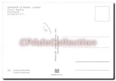 Seignosse Le Penon - Landes — Tênis - Clube Esportivo Housse — Edições REX, n°257 — Verso