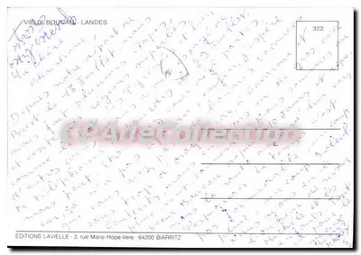 Vieux Boucau — Landes — Edições Lavielle, n°322 — Verso