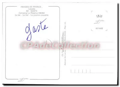 Camping La Réservé — Landes — 40 - Gaste — wydawca Images de France — Rewers