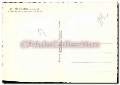 Grenade (Landes) — Velhas casas ao longo do Adour — Edições Théo Jac — Verso