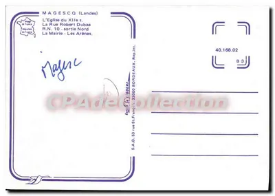 Magescq — widok panoramiczny — S.A.D. 53 rue St-Francis, 33000 Bordeaux — Rewers