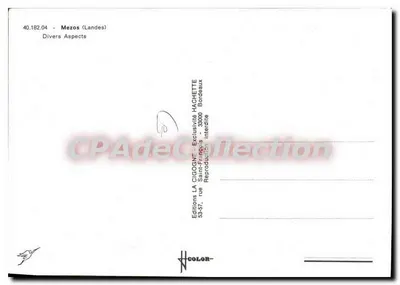 Mezos (Landes) — Diversos Aspectos — Edições La Gigoine — Verso