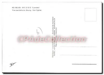 A Cegonha — Vista parcial do vilarejo - sua igreja — Edições 'LA CIGOGNE' — Verso