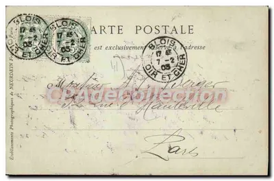 Blois — Rua Denis Papin — G. H. Fot. — Verso
