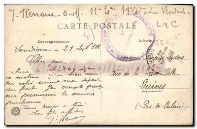 Vendôme - O Loir e o Square des Grands Prés — Imp. Pap. H. Chartier, Vendôme, n°35 — Verso