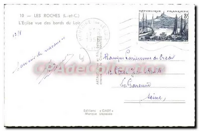 Les Roches (Loir-et-Cher) — La Chiesa vista dai bordi del Loir — Edizioni Gaby — Verso