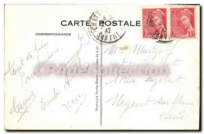 Vouvant-sur-Loir — Habitação escavada no Roc « Les Charmettes » — Fototipia Perrin-Menier — Verso
