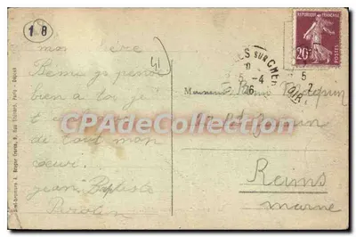 Selles-sur-Cher - Vista geral — editor Simi-Bromure & Breton, n°18 — Verso