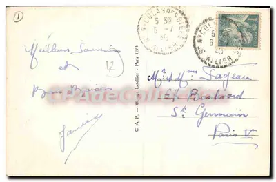 Roanne — Stara budowa, Place du Château — Stara pocztówka deCollection n°10 — Rewers