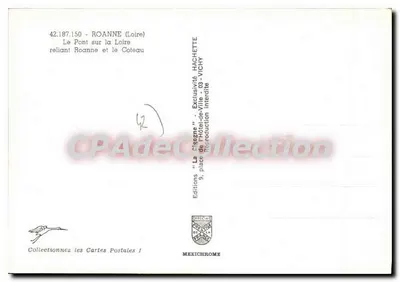 Roanne - O Ponte sobre a Loire — conectando Roanne e o Coteau — Edições 'La Cigogne' — Verso