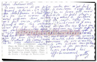 S'ÉTIENNE — widok panoramiczny — wydawca nieznany — Rewers