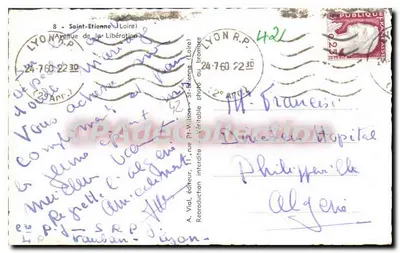 Widok ulicy w Lyonie — wydawca A. Vial, Lyon — Rewers