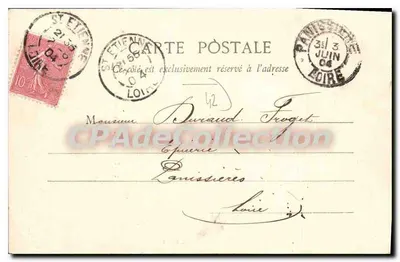 Statua equestre di Giovanna d'Arco — Saint-Étienne — Edizione Nouvelles Galeries, n° 42 — Verso