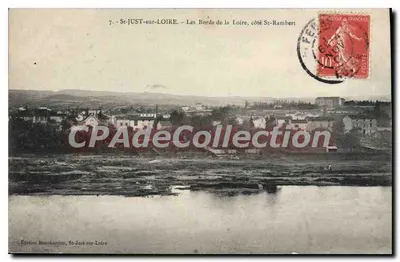 St-JUST-sur-LOIRE — As margens do Loire, lado St-Rambert — Edição Bouchardon, St-Just-sur-Loire