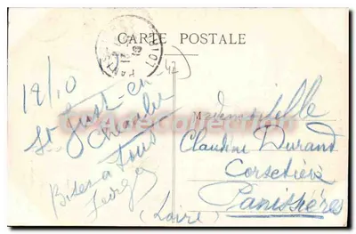 Saint-Just-en-Chevalet — Castelo de Contenson visto do sul (Fachada do Salão) — Edit. Charpent, St-Just-en-Chevalet — Verso