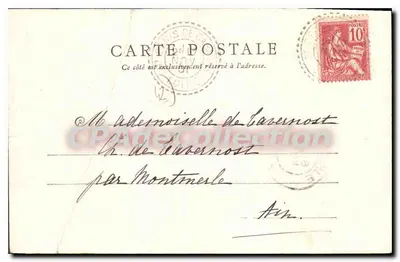 St-Denis de Cabanes perto de Charlieu (Loire) — Entrada do Castelo do Gâtelier — editor Victor Battiste, n° 417 — Verso