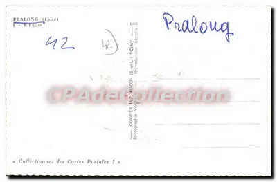 Pralong (Loire) — Widok na kościoł — COMBIER IMP. MACON (S.-et-L.) "CIM" — Rewers