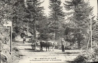 Mont-Pilat (Loire) — Estrada antes de chegar ao Grand-Hôtel — editor desconhecido, n° 86