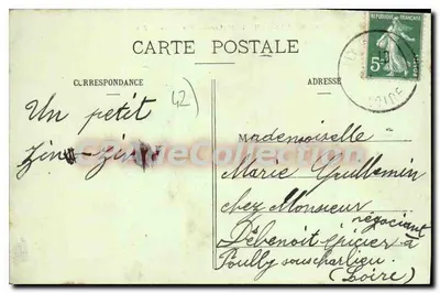 Pouilly-s/Charlieu (Loira) — Vista general — P.B. n°180 — Reverso