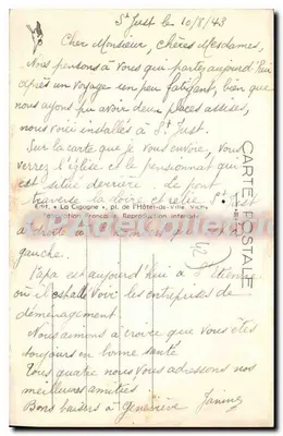 Saint-Just-sur-Loire — Vista geral — A Coruja, Saint-Étienne - Dez. 39 — Verso