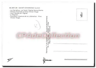 Saint-Chamond — vista panorâmica — Edição 'LA CIGOGNE', n° 42.207.29 — Verso