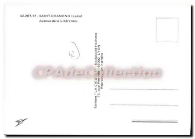 Saint-Chamond (Loire) — Aleja Wolności — Wydawnictwo LA CIGOGNE — Rewers