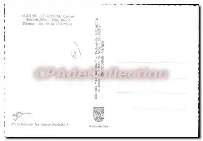 Le Coteau (Loire) — Hôtel-de-Ville, Parc Bécot, Piscine, Avenue de la Libération — Éditions Diplôme — Verso