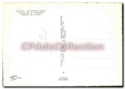 A Cigogne — Avenida da Liberdade, Bairro da Estação — Edições 'La Cigogne', Vichy — Verso