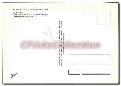 Basen La Talaudière — 42.305.01 — Wydawnictwo LA CIGOGNE — Rewers