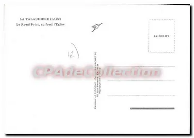 La Talaudière (Loire) — O rotonda, no fundo a igreja — Éditions La Cigogne — Verso