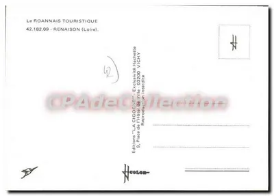 Renaison — widok panoramiczny — Wydawnictwo 'LA CIGOGNE', Vichy — Rewers