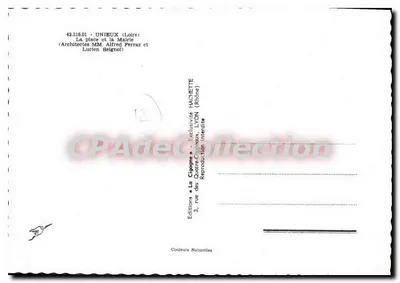 Miasto Unieux — Rada Miasta i Plac — Wydawnictwo Hachette — Rewers