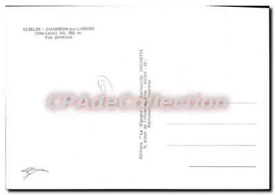 Chambon-sur-Lignon — vista general — Ediciones La Cigogne — Reverso
