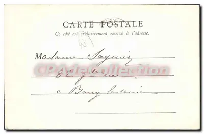 Le Puy — Estátua de Nossa Senhora da França — B.F. Paris — Verso