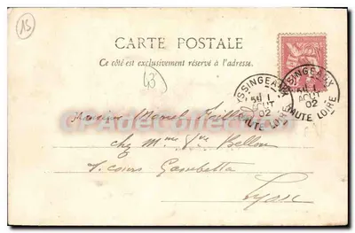 Visão geral de Yssingeaux — Malègue frères, farmacêuticos — A.B.&C.F. Paris — Verso