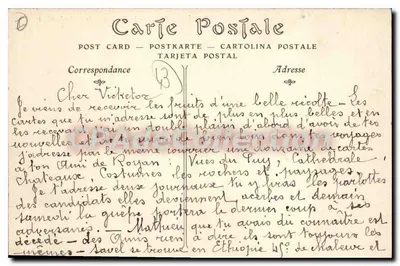 Aproximadamente do PUY — O Castelo de La Roche-Lambert — N.D. 93 — Verso