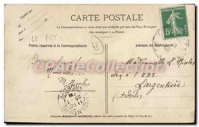 Um grupo de Dentellières Auvergnates — Cliché M. B. Rep. int. — n° 885 — Verso