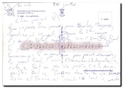 Praledes (Haute-Loire) — vista geral — Edição C. LELARD — Verso