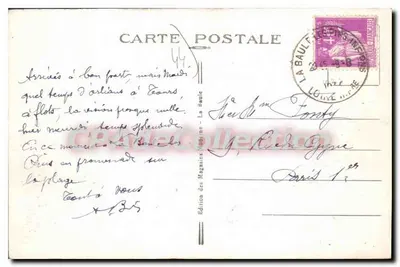 La Baule aan zee (Loire-Inf) — De strand voor Adriana — Uitgave van de Winkels La Baule — Achterkant