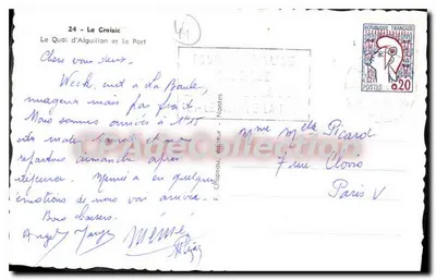 Le Croisic — O Cais do Aiguillon e o Porto — F. Chapeau, editor, Nantes — Verso