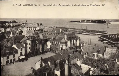 Le Croisic (L.-I.) - Vista geral - No horizonte, o Sanatório de Pen-Bron