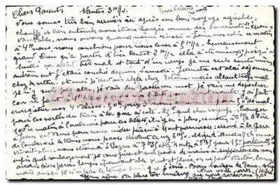 Nantes antes dos bombardeios — Visão em direção a Saint-Clair e ao Bairro Saint-Louis ou Notre-Dame, tirada do Transbordeur — CPAdeCollection — Verso