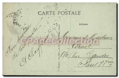 Pornic (Loire-Inférieure) — vista de la entrada del puerto — F. Clapeau, n°804 — Reverso