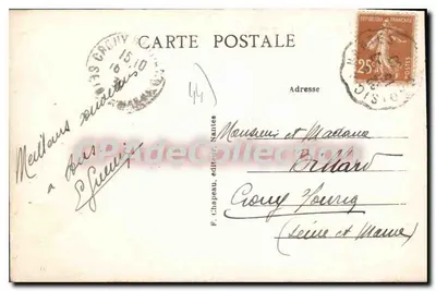 Pornichet (Loire-Inf.) — Vista general de la Playa — F. Chapeau, editor Nantes, n° 209 — Reverso