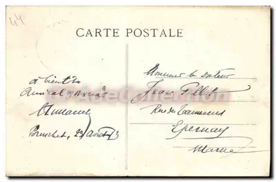Pornichet (Loire-Inf.) — La Playa con Marea Baja — Colección F. Chapeau, Nantes — Reverso